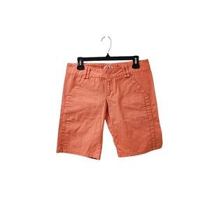 Rusty Coral Orange Vintage 90s y2k Bermuda Shorts Size 7 Low Rise